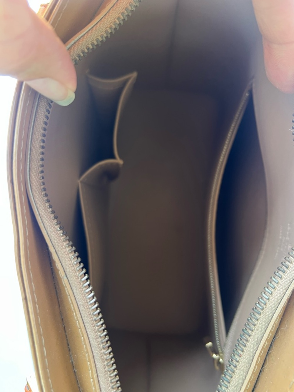 Louis Vuitton Vernis Tote Bag Beige Patent Leather Shoulder Bag Authentic - Picture 11 of 12